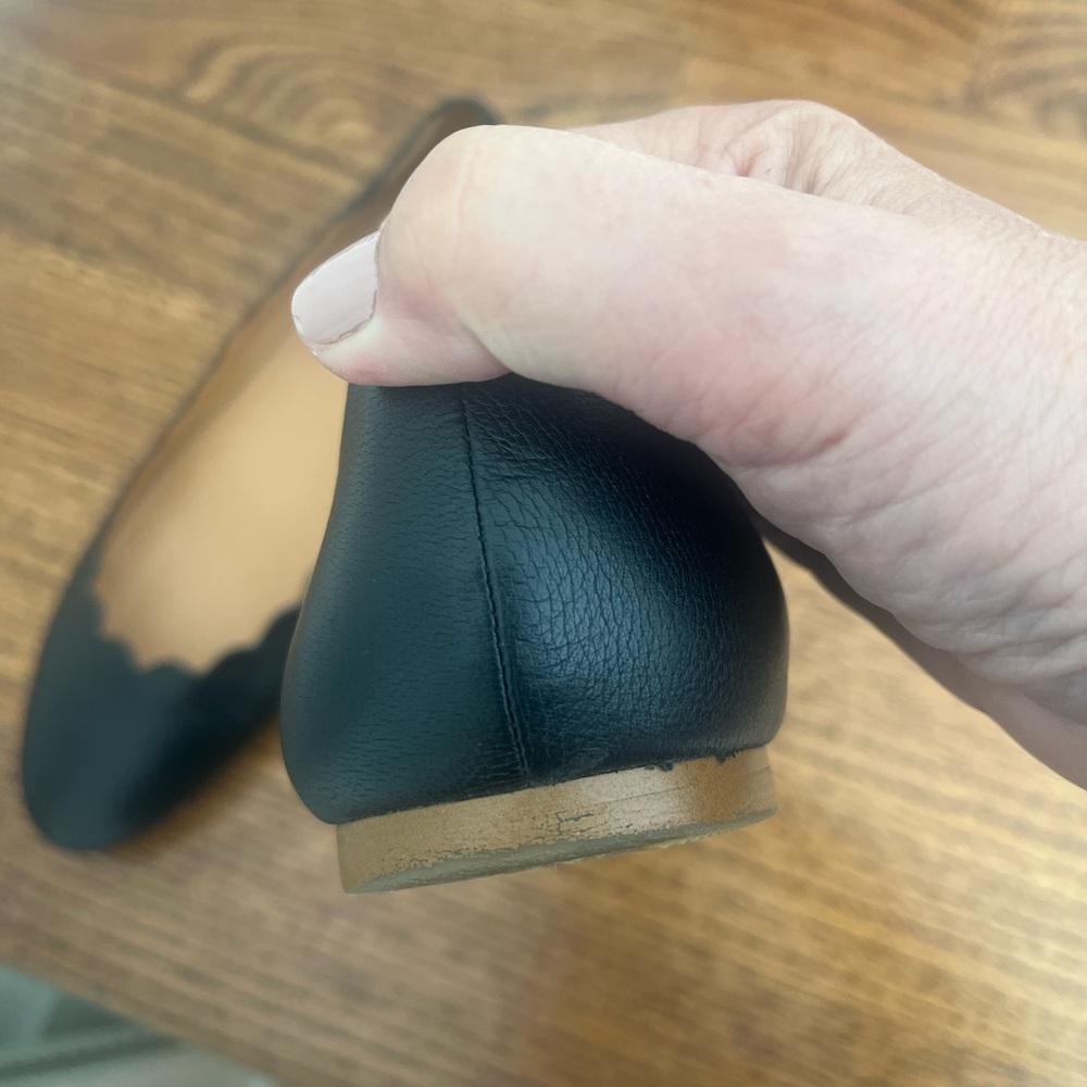 J. Crew Black Scalloped Leather Flats - Picture 3 of 4